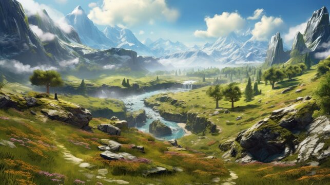 Fantasy Landscape Game Art