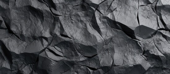 Rock texture. The surface of the mountain is like a stone wall. White gray grunge background with copy space for design. Wide banner. Panoramic. Created with Generative AI technology.