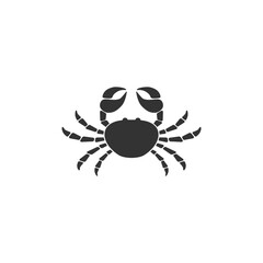 Crab icon vector illustration in modern flat sign