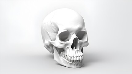 human skull on black
