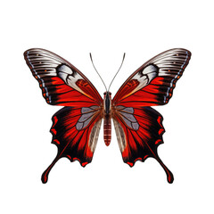False apollo butterfly -  Archon apollinus. Transparent PNG. Generative AI