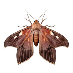 Dark sword-grass moth butterfly -  Agrotis ipsilon 3. Transparent PNG. Generative AI - obrazy, fototapety, plakaty