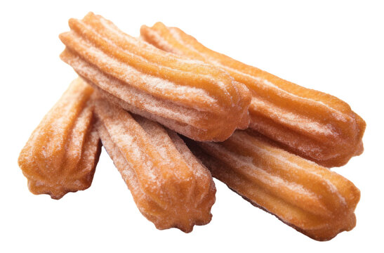 Churros stacked isolated. Generative AI.