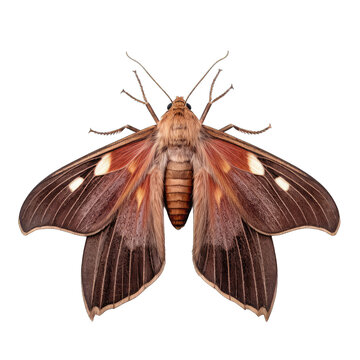 Dark sword-grass moth butterfly -  Agrotis ipsilon 3. Transparent PNG. Generative AI