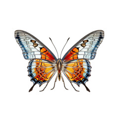 Obraz premium Two-tailed pasha butterfly - Charaxes jasius 3. Transparent PNG. Generative AI