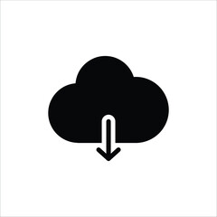 User interface vector glyph set for web, mobile, or design graphic. Contains such icon as microphone, volume, battery, cloud, and more. Isolated on black background.