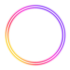 purple and orange neon coloring frame