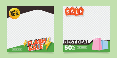 Flash sale and best deal banner template for website and social media