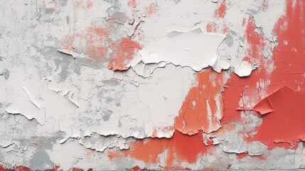 Closeup of colorful gray orange red urban wall texture. Generative ai