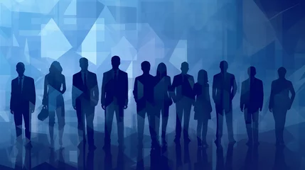 Fotobehang 複数のビジネスマンが立っているイメージ画像　Generative AI © igapy
