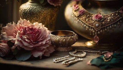 precious wedding jewelry photography a perfect accessory for ceremony generative ai