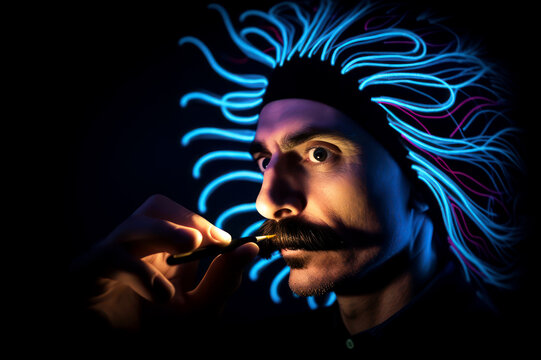 eyebrow mustache trimming, ai