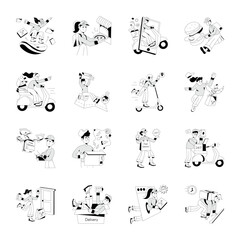 Pack of Food Delivery Drawing Illustrations