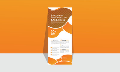 Professional modern corporate rollup banner or stand banner template.