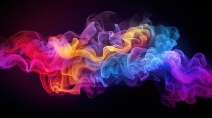 Fototapeta na wymiar colorful smoke on black background abstract