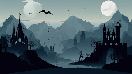 Dark, Medieval Fantasy Landscape - Generative AI Projects