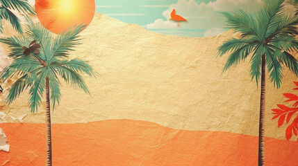 abstract summer background. paper texture. Generative AI