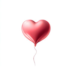 Fototapeta na wymiar Heart Balloon on a white background: Captivating Stock Photo for Romantic Themes