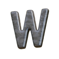 Steampunk Steel 3D Alphabet or PNG Letters
