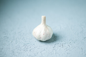 front view fresh garlic on a white background vegetable sour food pepper seasoning plant