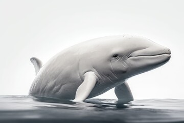 Beluga Whale. Generative AI.