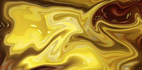 Abstract colorful oil marble trendy dynamic art with glowing effect. Abstract wavy curve fluid modern marble texture background. 