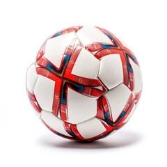 Fototapeta premium Soccer ball Association football isolated on white background. Generative AI