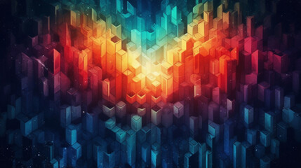 Obraz premium abstract colorful background with squares Generative IA