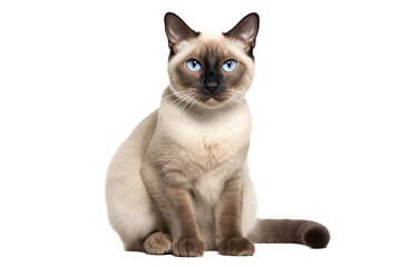 siamese cat posing in studio. generated with AI - obrazy, fototapety, plakaty