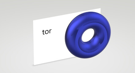 education for children geometric figure tor 3d rendering © sergeyD