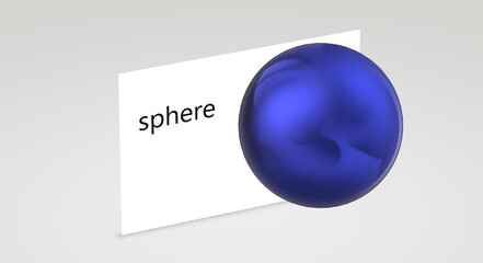 education for children geometric figure sphere 3d rendering
