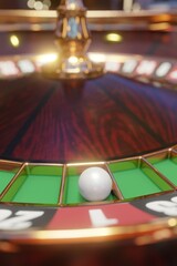 3d render of casino roulette wheel for gamble concept, gambling background.