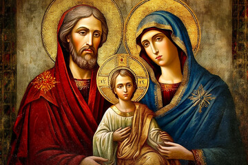 Biblical representation of jesus christ in Byzantine art. AI generativ.. © Dar1930