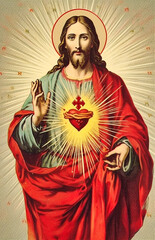 Sacred Heart of the Lord. AI generativ.