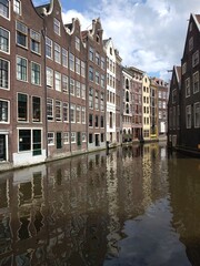 Naklejka premium city canal houses