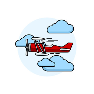 recommend clip art: vintage plane line art vector illustration