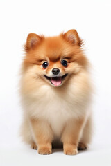 Obraz premium pomeranian puppy studio portrait. generated with AI