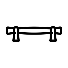 cabinet handle hardware furniture fitting line icon vector. cabinet handle hardware furniture fitting sign. isolated contour symbol black illustration