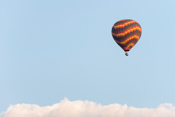Hot air balloon against blue sky