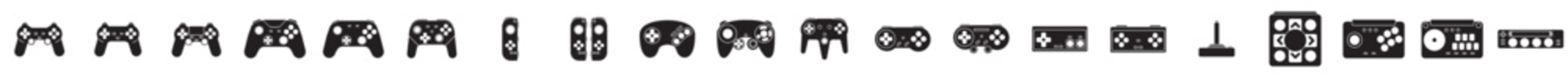 Game Controllers Glyph Set
