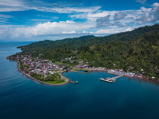 Aerial View of Tehoru in Seram Island, Central Maluku