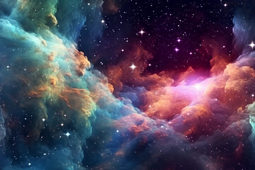 Fototapeta na wymiar Universe, Nebula, Stars