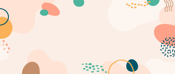 Design banner frame background .Colorful poster background vector illustration.Exotic plants, branches,art print for beauty, fashion and natural products,wellness, wedding and event.