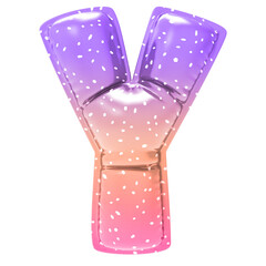 Font With Number 3D Render