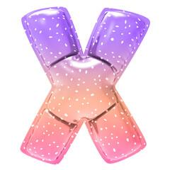 Font With Number 3D Render