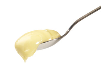 Mayonnaise Spoon on Transparent PNG Background