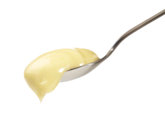 Mayonnaise Spoon on Transparent PNG Background