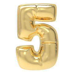 Font With Number 3D Render