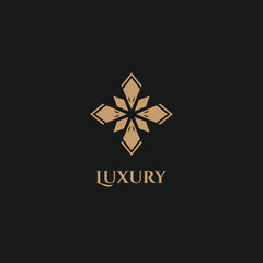 luxury floral ornament logo design