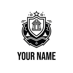 A university vector logo design